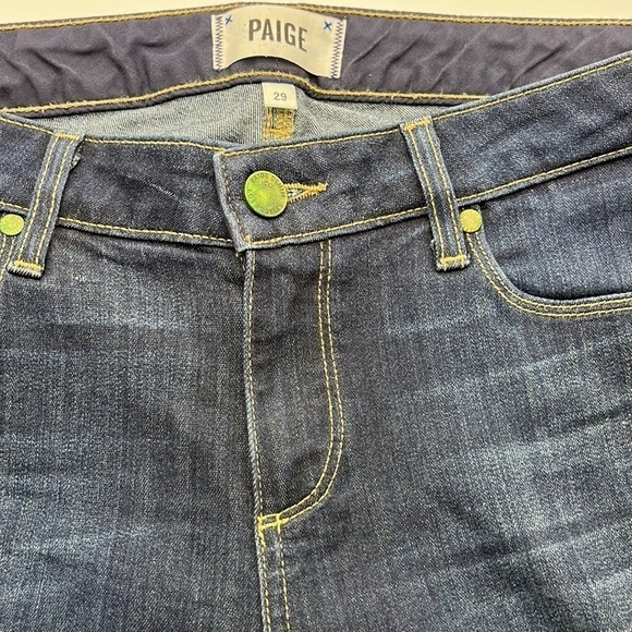 Paige Skyline Ankle Straight Leg Mid Rise Peg Size 29 - Picture 15 of 16